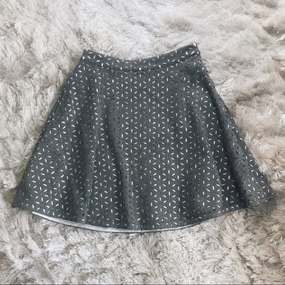 NWOT Club Monaco Gray Skater Skirt